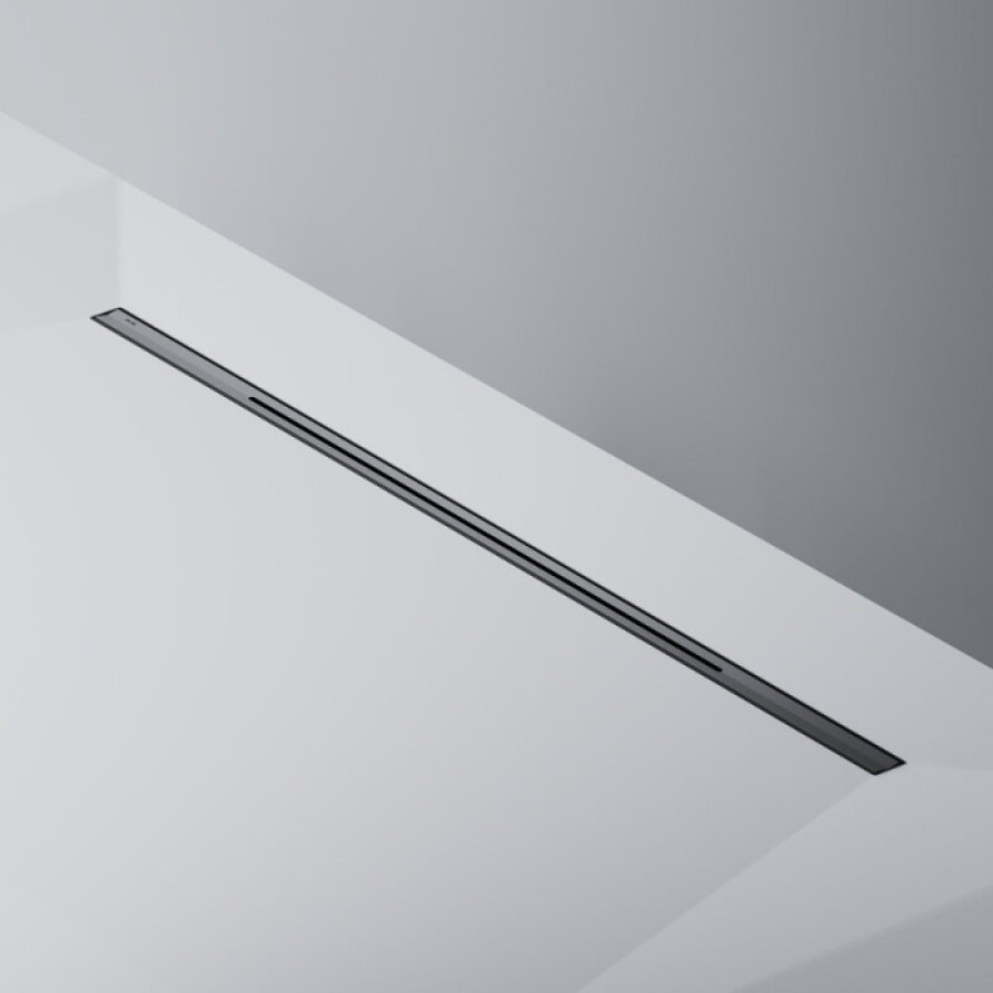 Дренажный канал Am.Pm MasterFlow W01SC-S11-100-05BM, 100 см, с решеткой, цвет черный матовый
