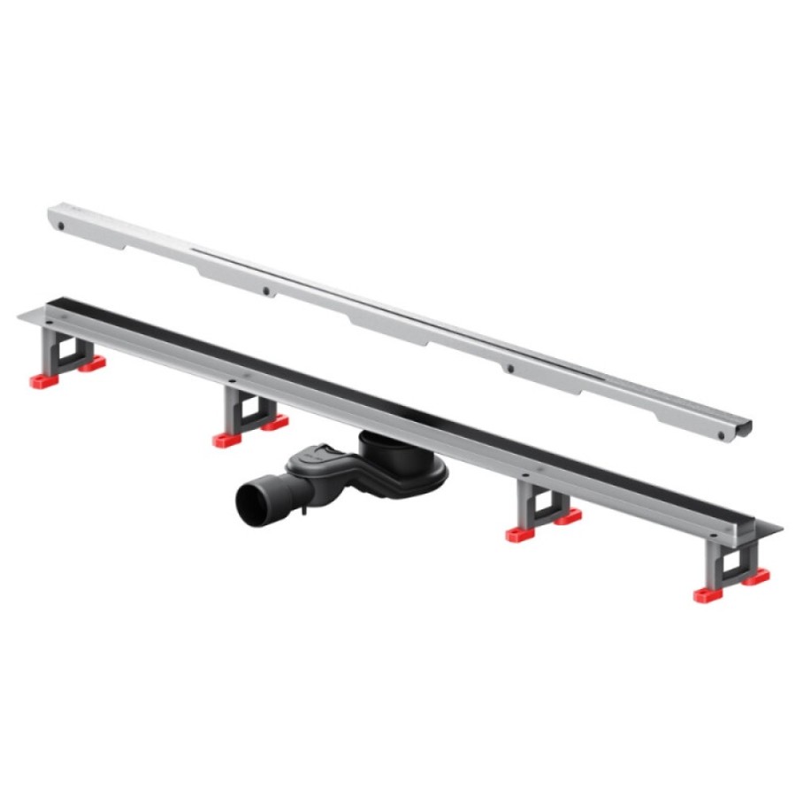 Дренажный канал Am.Pm MasterFlow W01SC-S11-100-05SB, 100 см, с щелевой вставкой, цвет стальной матовый