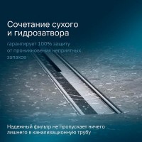 Дренажный канал Am.Pm MasterFlow W01SC-S11-100-05SB, 100 см, с щелевой вставкой, цвет стальной матовый