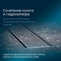 Дренажный канал Am.Pm MasterFlow W01SC-U11-050-04SB, 50 см, с решеткой под плитку, цвет стальной матовый