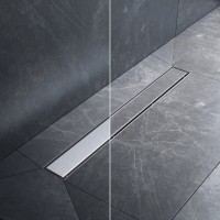 Дренажный канал Am.Pm MasterFlow W01SC-U11-060-04SB, 60 см, с решеткой под плитку, цвет стальной матовый
