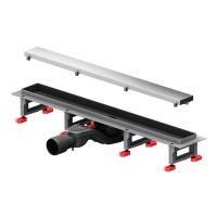 Дренажный канал Am.Pm MasterFlow W01SC-U11-060-04SB, 60 см, с решеткой под плитку, цвет стальной матовый