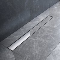Дренажный канал Am.Pm MasterFlow W01SC-U11-070-04SB, 70 см, с решеткой под плитку, цвет стальной матовый