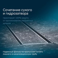 Дренажный канал Am.Pm MasterFlow W01SC-U11-080-04SB, 80 см, с решеткой под плитку, цвет стальной матовый