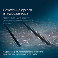Дренажный канал Am.Pm MasterFlow W01SC-U11-090-04SB, 90 см, с решеткой под плитку, цвет стальной матовый