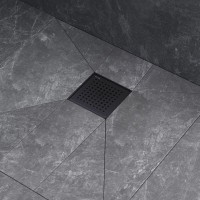 Трап Am.Pm PrimeFlow W02BD-P11-010-01BM, 10 x 10 см, с перфорированной решеткой, цвет черный матовый