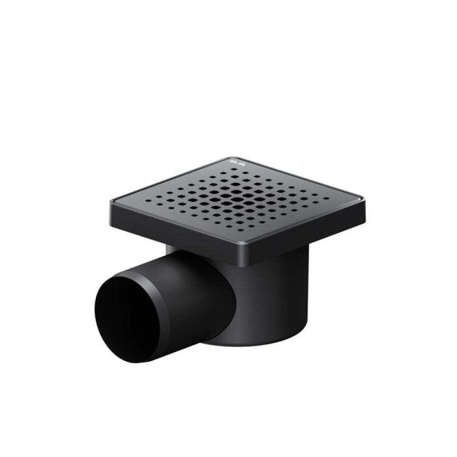 Трап Am.Pm PrimeFlow W02BD-P11-010-01BM, 10 x 10 см, с перфорированной решеткой, цвет черный матовый