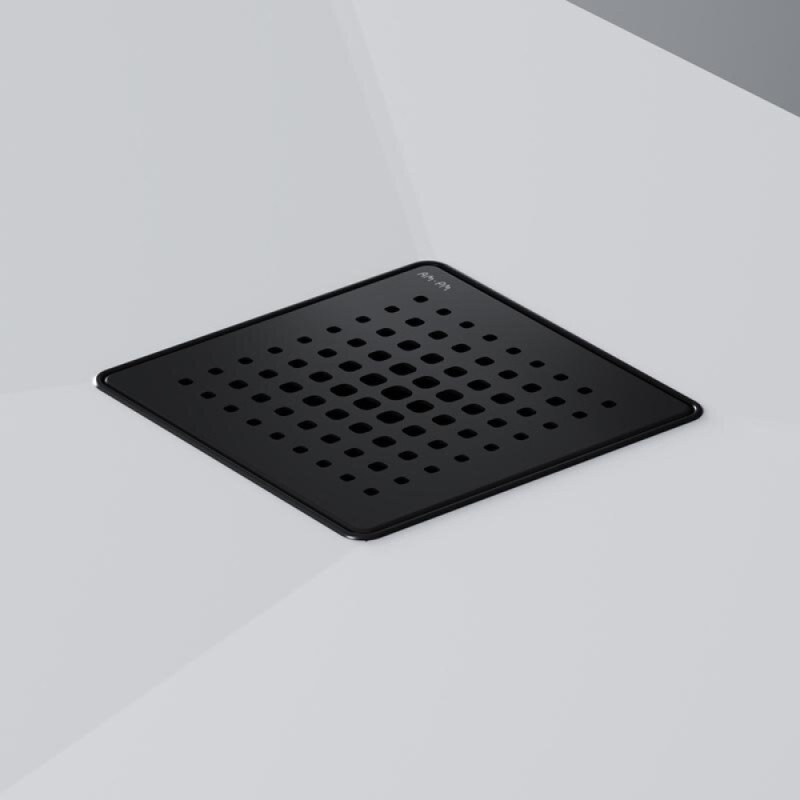 Трап Am.Pm PrimeFlow W02BD-P11-010-01BM, 10 x 10 см, с перфорированной решеткой, цвет черный матовый
