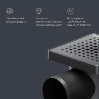 Трап Am.Pm PrimeFlow W02BD-P11-010-01BM, 10 x 10 см, с перфорированной решеткой, цвет черный матовый