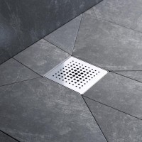 Трап Am.Pm PrimeFlow W02BD-P11-010-01SB, 10 x 10 см, с перфорированной решеткой, цвет хром