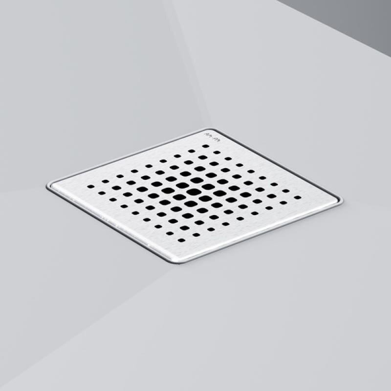 Трап Am.Pm PrimeFlow W02BD-P11-010-01SB, 10 x 10 см, с перфорированной решеткой, цвет хром