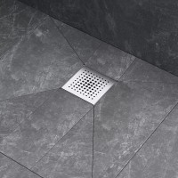 Трап Am.Pm PrimeFlow W02BD-P11-010-01SB, 10 x 10 см, с перфорированной решеткой, цвет хром