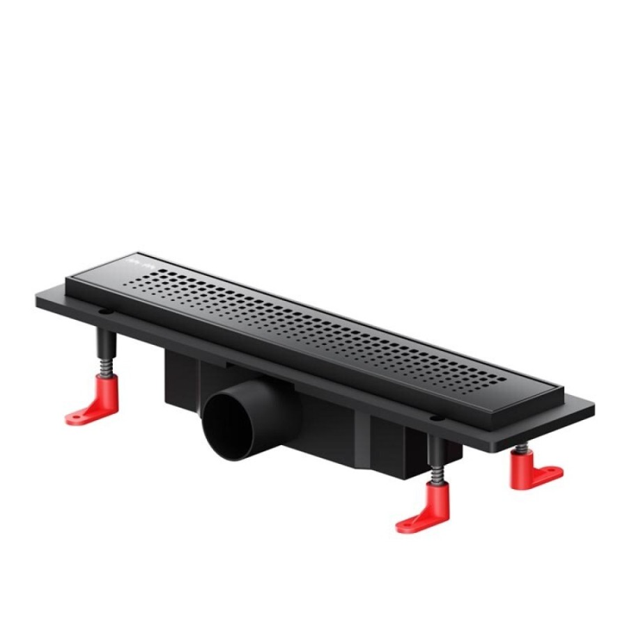 Дренажный канал Am.Pm PrimeFlow W02SC-P11-040-01BM, 40 см, с перфорированной решеткой, цвет черный матовый