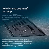 Дренажный канал Am.Pm PrimeFlow W02SC-P11-040-01BM, 40 см, с перфорированной решеткой, цвет черный матовый