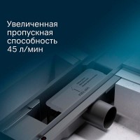Дренажный канал Am.Pm PrimeFlow W02SC-P11-040-01BM, 40 см, с перфорированной решеткой, цвет черный матовый