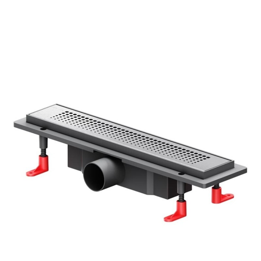 Дренажный канал Am.Pm PrimeFlow W02SC-P11-040-01SB, 40 см, с перфорированной решеткой, цвет хром
