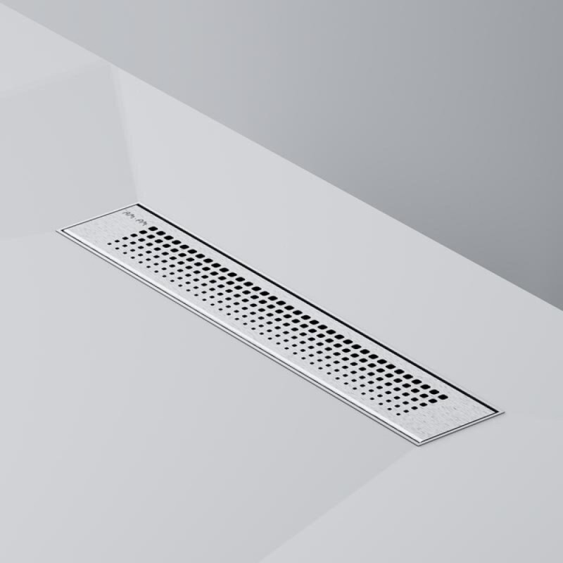 Дренажный канал Am.Pm PrimeFlow W02SC-P11-040-01SB, 40 см, с перфорированной решеткой, цвет хром