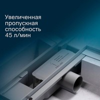 Дренажный канал Am.Pm PrimeFlow W02SC-P11-040-01SB, 40 см, с перфорированной решеткой, цвет хром