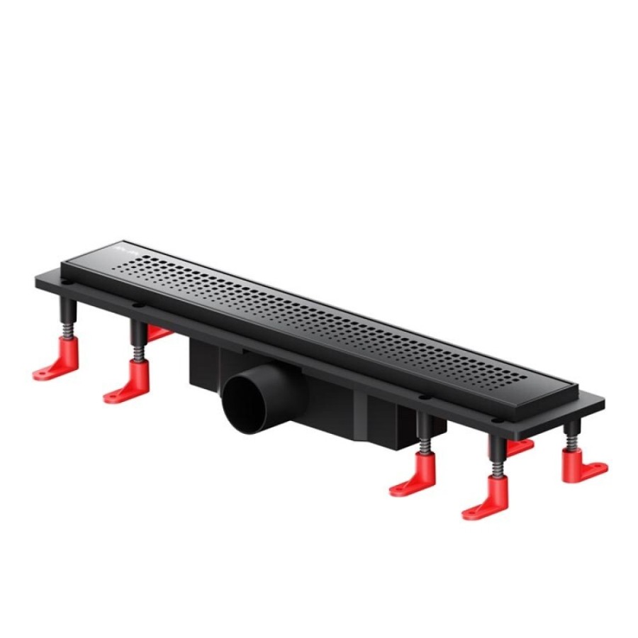 Дренажный канал Am.Pm PrimeFlow W02SC-P11-050-01BM, 50 см, с перфорированной решеткой, цвет черный матовый