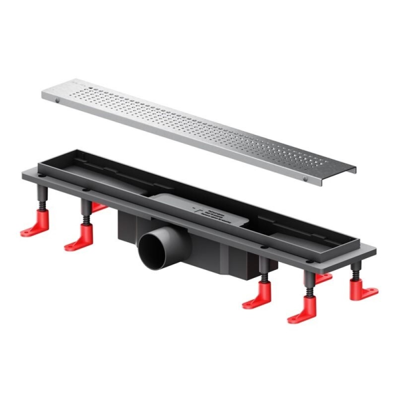 Дренажный канал Am.Pm PrimeFlow W02SC-P11-050-01SB, 50 см, с перфорированной решеткой, цвет хром