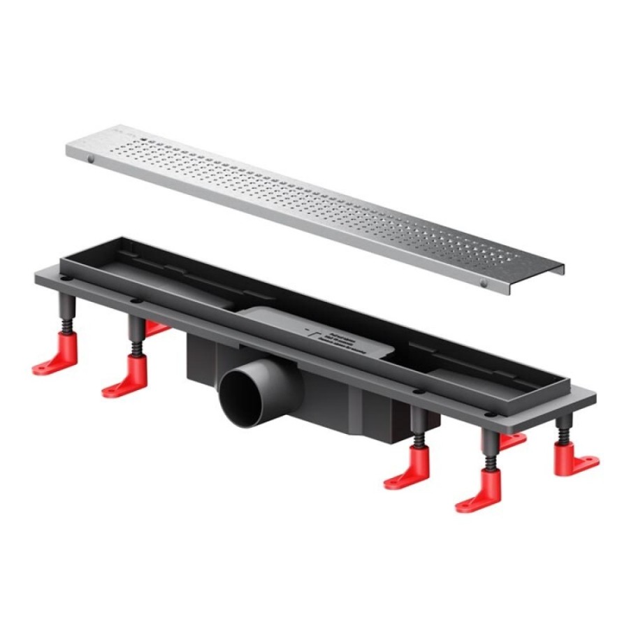 Дренажный канал Am.Pm PrimeFlow W02SC-P11-050-01SB, 50 см, с перфорированной решеткой, цвет хром