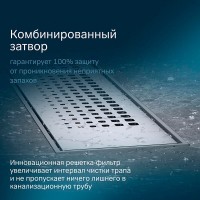 Дренажный канал Am.Pm PrimeFlow W02SC-P11-050-01SB, 50 см, с перфорированной решеткой, цвет хром