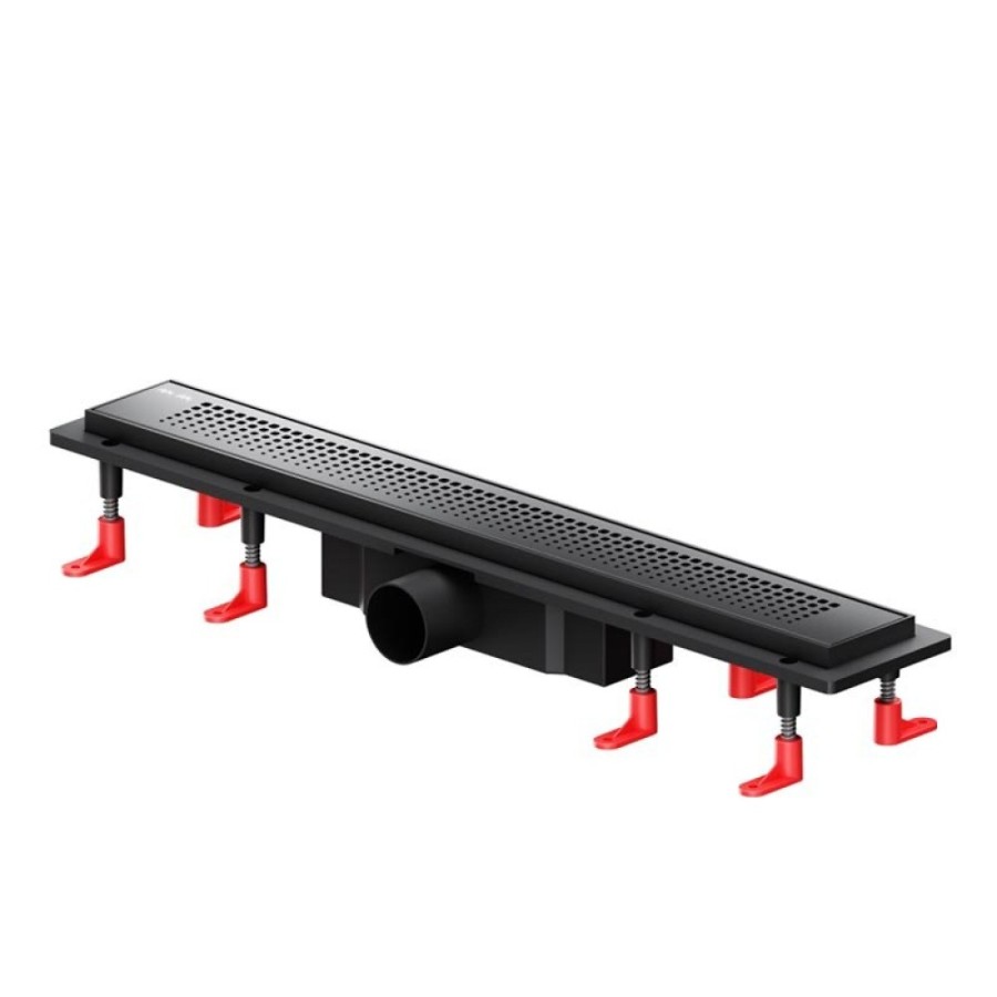 Дренажный канал Am.Pm PrimeFlow W02SC-P11-060-01BM, 60 см, с перфорированной решеткой, цвет черный матовый