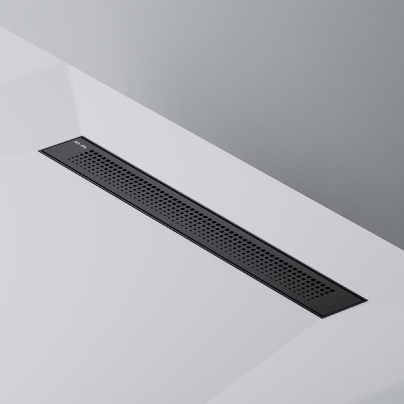Дренажный канал Am.Pm PrimeFlow W02SC-P11-060-01BM, 60 см, с перфорированной решеткой, цвет черный матовый