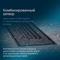 Дренажный канал Am.Pm PrimeFlow W02SC-P11-060-01BM, 60 см, с перфорированной решеткой, цвет черный матовый