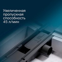 Дренажный канал Am.Pm PrimeFlow W02SC-P11-060-01BM, 60 см, с перфорированной решеткой, цвет черный матовый