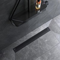 Дренажный канал Am.Pm PrimeFlow W02SC-P11-070-01BM, 70 см, с перфорированной решеткой, цвет черный матовый
