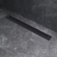 Дренажный канал Am.Pm PrimeFlow W02SC-P11-070-01BM, 70 см, с перфорированной решеткой, цвет черный матовый