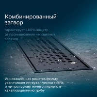Дренажный канал Am.Pm PrimeFlow W02SC-P11-070-01BM, 70 см, с перфорированной решеткой, цвет черный матовый
