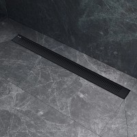 Дренажный канал Am.Pm PrimeFlow W02SC-P11-080-01BM, 80 см, с перфорированной решеткой, цвет черный матовый