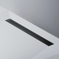 Дренажный канал Am.Pm PrimeFlow W02SC-P11-080-01BM, 80 см, с перфорированной решеткой, цвет черный матовый