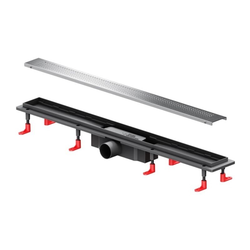 Дренажный канал Am.Pm PrimeFlow W02SC-P11-080-01SB, 80 см, с перфорированной решеткой, цвет хром