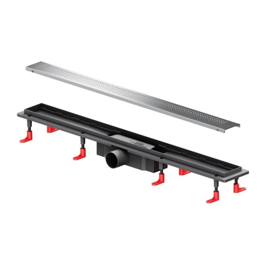 Дренажный канал Am.Pm PrimeFlow W02SC-P11-080-01SB, 80 см, с перфорированной решеткой, цвет хром