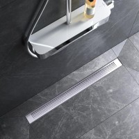 Дренажный канал Am.Pm PrimeFlow W02SC-P11-080-01SB, 80 см, с перфорированной решеткой, цвет хром