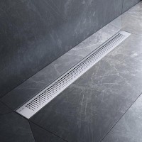 Дренажный канал Am.Pm PrimeFlow W02SC-P11-080-01SB, 80 см, с перфорированной решеткой, цвет хром