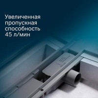 Дренажный канал Am.Pm PrimeFlow W02SC-P11-080-01SB, 80 см, с перфорированной решеткой, цвет хром