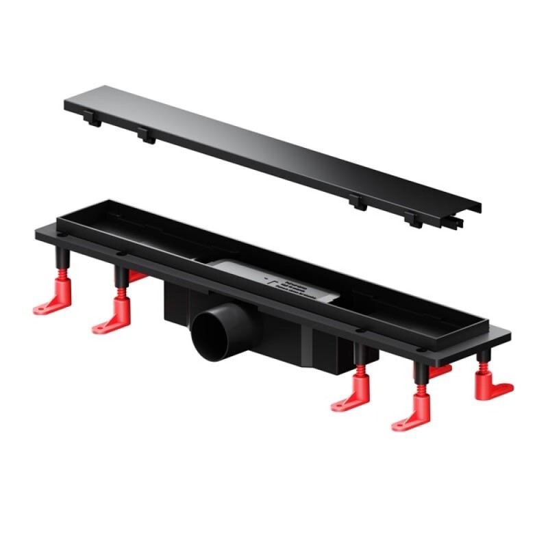 Дренажный канал Am.Pm PrimeFlow W02SC-U11-050-04BM, 50 см, под плитку, цвет черный матовый