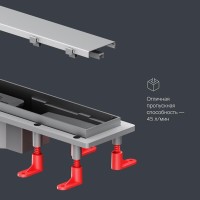 Дренажный канал Am.Pm PrimeFlow W02SC-U11-050-04SB, 50 см, под плитку, цвет хром