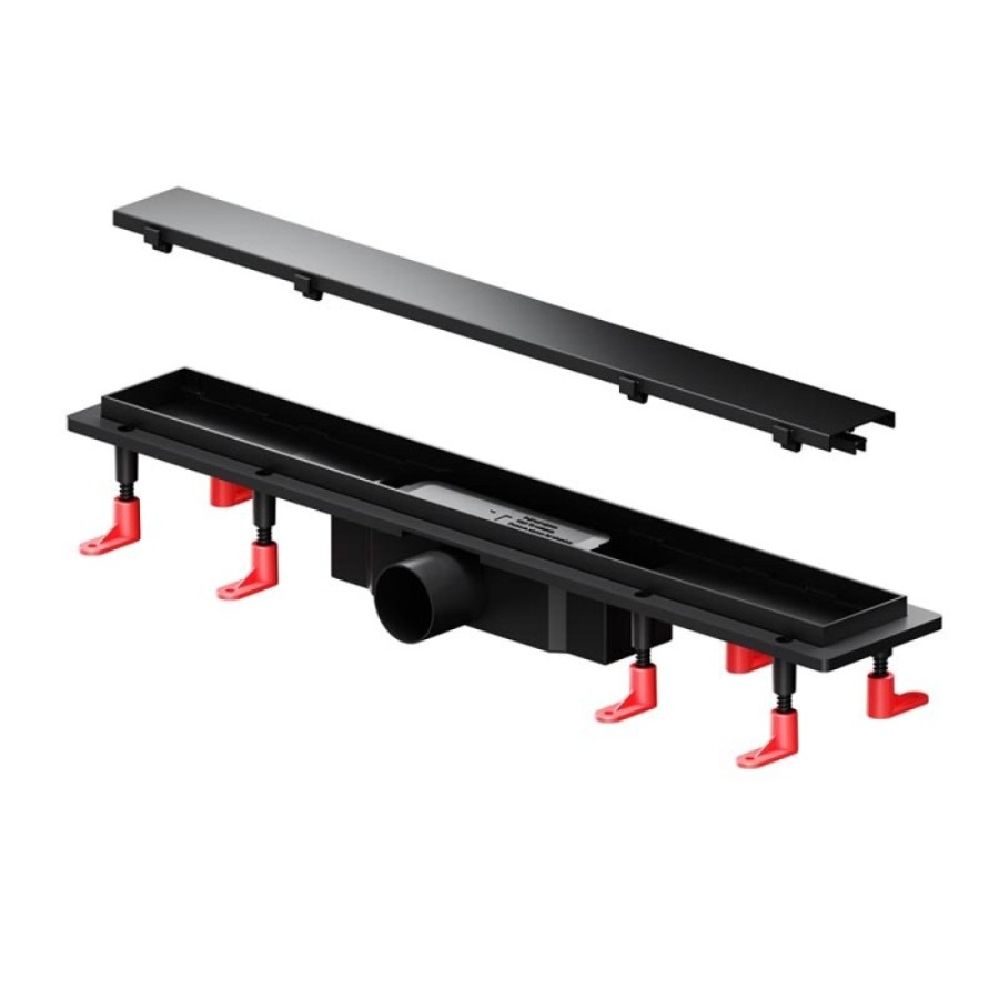 Дренажный канал Am.Pm PrimeFlow W02SC-U11-060-04BM, 60 см, под плитку, цвет черный матовый