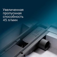Дренажный канал Am.Pm PrimeFlow W02SC-U11-060-04BM, 60 см, под плитку, цвет черный матовый