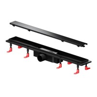 Дренажный канал Am.Pm PrimeFlow W02SC-U11-070-04BM, 70 см, под плитку, цвет черный матовый