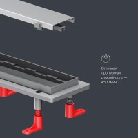 Дренажный канал Am.Pm PrimeFlow W02SC-U11-070-04SB, 70 см, под плитку, цвет хром