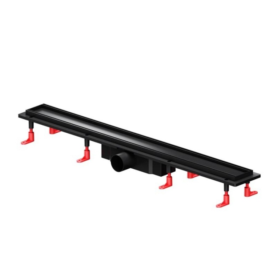 Дренажный канал Am.Pm PrimeFlow W02SC-U11-080-04BM, 80 см, под плитку, цвет черный матовый