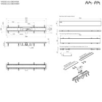 Дренажный канал Am.Pm PrimeFlow W02SC-U11-080-04BM, 80 см, под плитку, цвет черный матовый