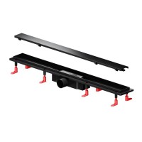 Дренажный канал Am.Pm PrimeFlow W02SC-U11-080-04BM, 80 см, под плитку, цвет черный матовый
