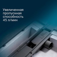Дренажный канал Am.Pm PrimeFlow W02SC-U11-080-04BM, 80 см, под плитку, цвет черный матовый